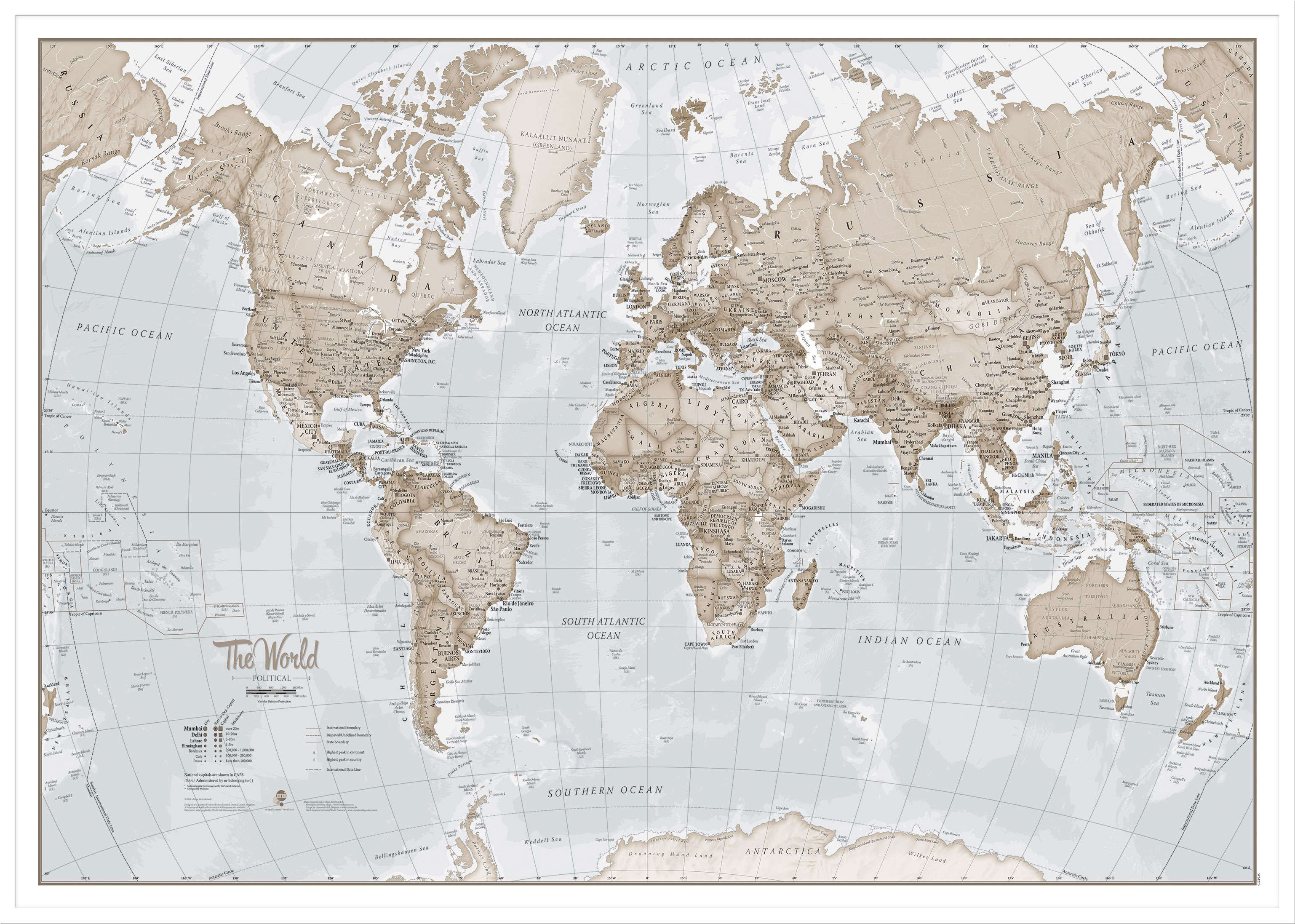 WM00275_L_LBWWH - The World Is Art - Wall Map Neutral