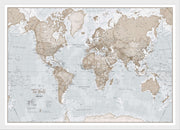 WM00275_M_BWWHI - The World Is Art - Wall Map Neutral
