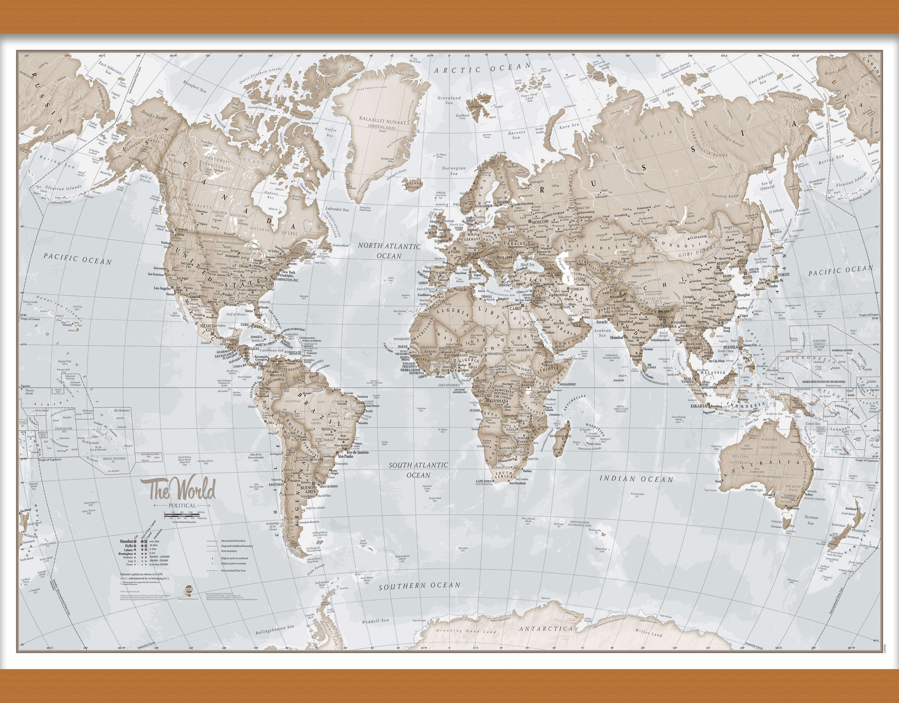WM00275_M_CWDHB - The World Is Art - Wall Map Neutral