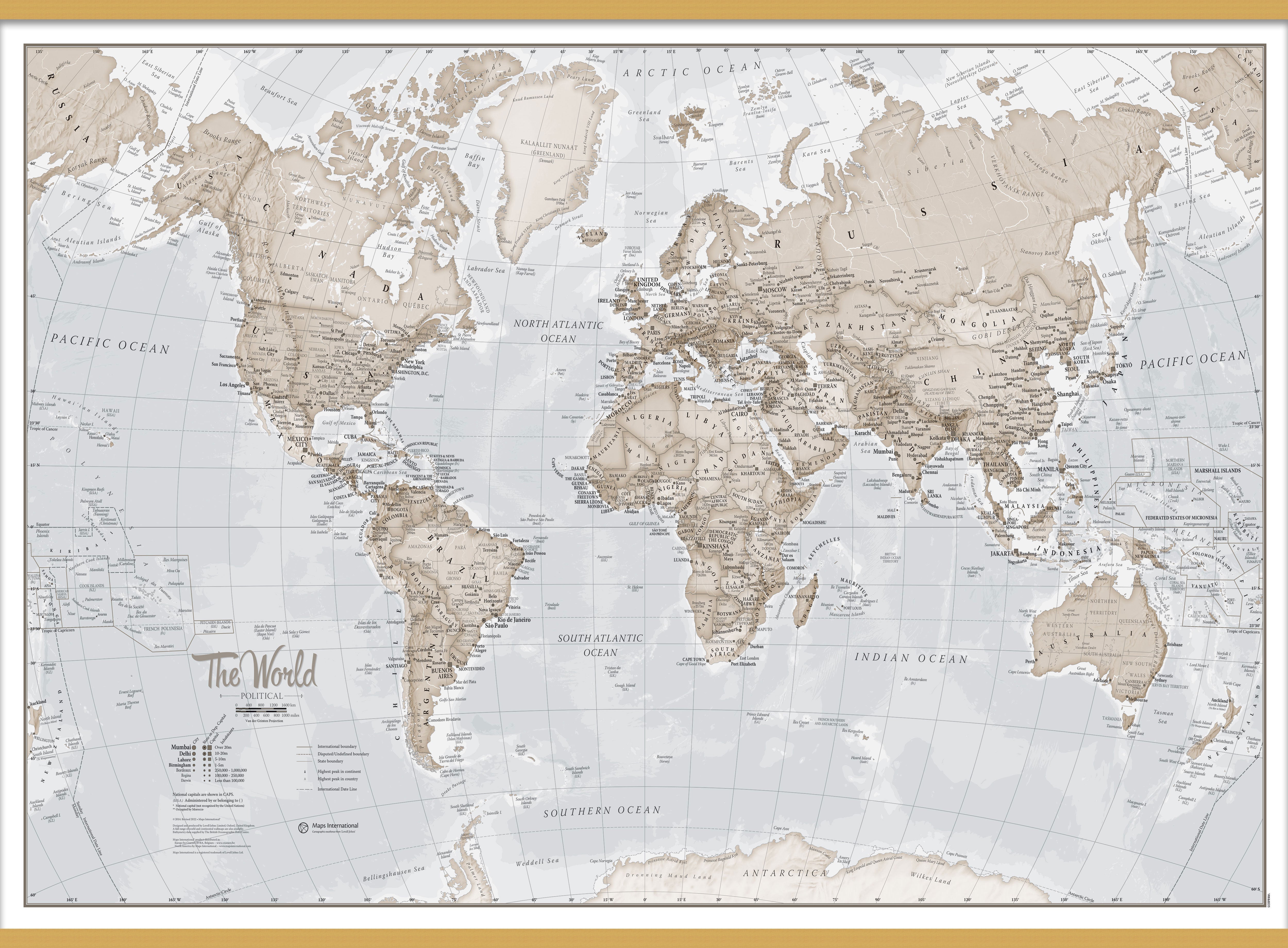 WM00275_H_LWDHB - The World Is Art - Wall Map Neutral
