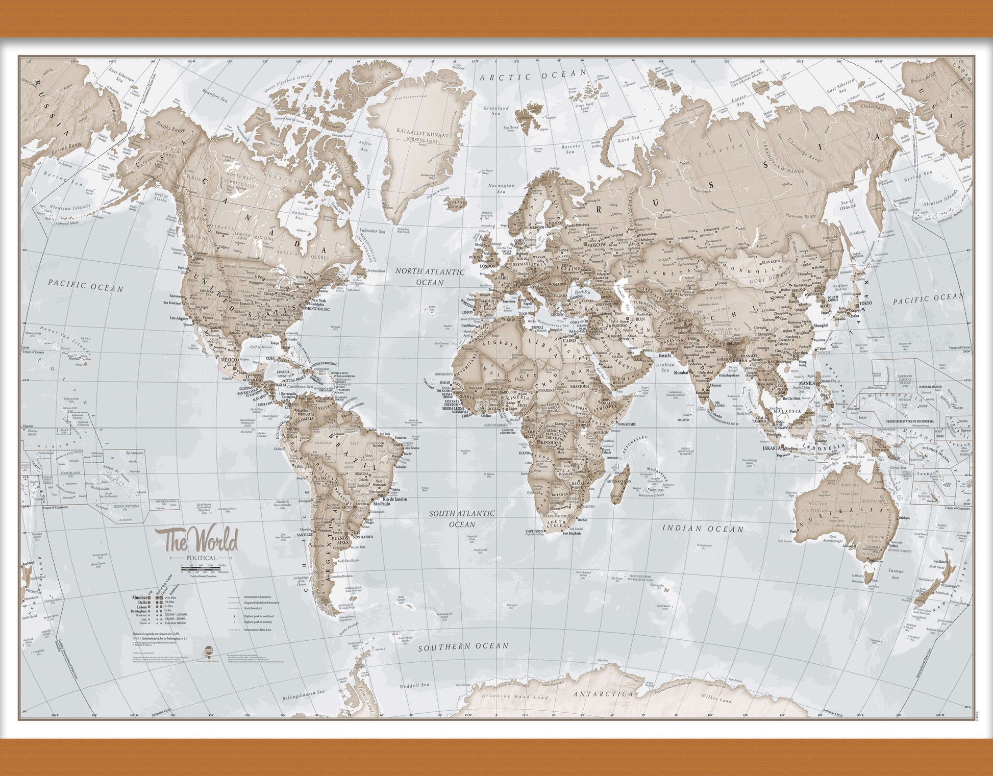 WM00275_M_LWDHB - The World Is Art - Wall Map Neutral