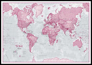 WM00273_H_LBDBL - The World Is Art - Wall Map Pink