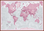 WM00273_H_LBDOK - The World Is Art - Wall Map Pink