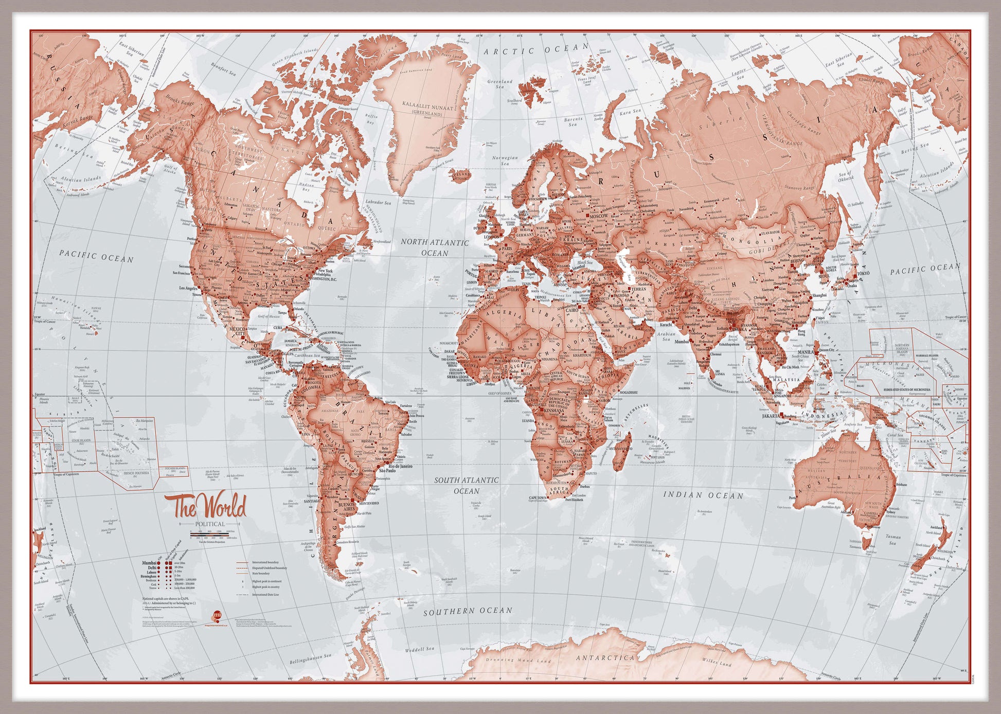 WM00271_L_MGFAL - The World Is Art - Wall Map Red