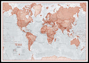 WM00271_H_LBDBL - The World Is Art - Wall Map Red