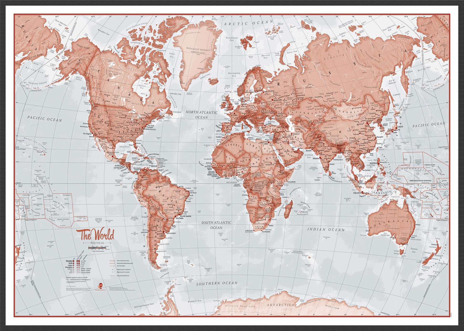 WM00271_L_LBWBL - The World Is Art - Wall Map Red