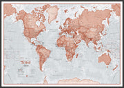 WM00271_L_WDBLA - The World Is Art - Wall Map Red