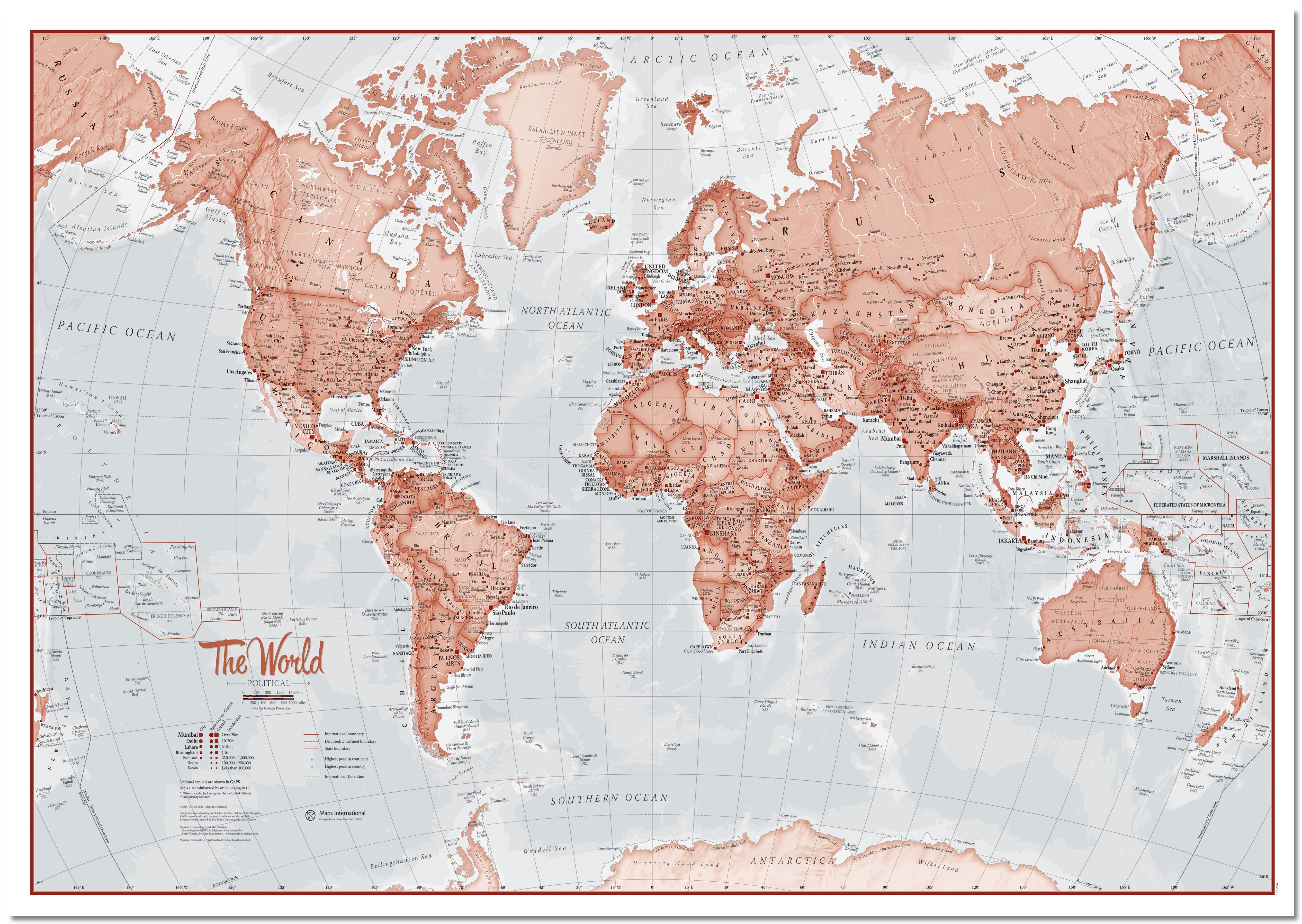 WM00271_H_LMBRD - The World Is Art - Wall Map Red