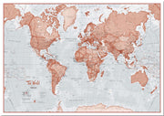 WM00271_L_LMBRD - The World Is Art - Wall Map Red