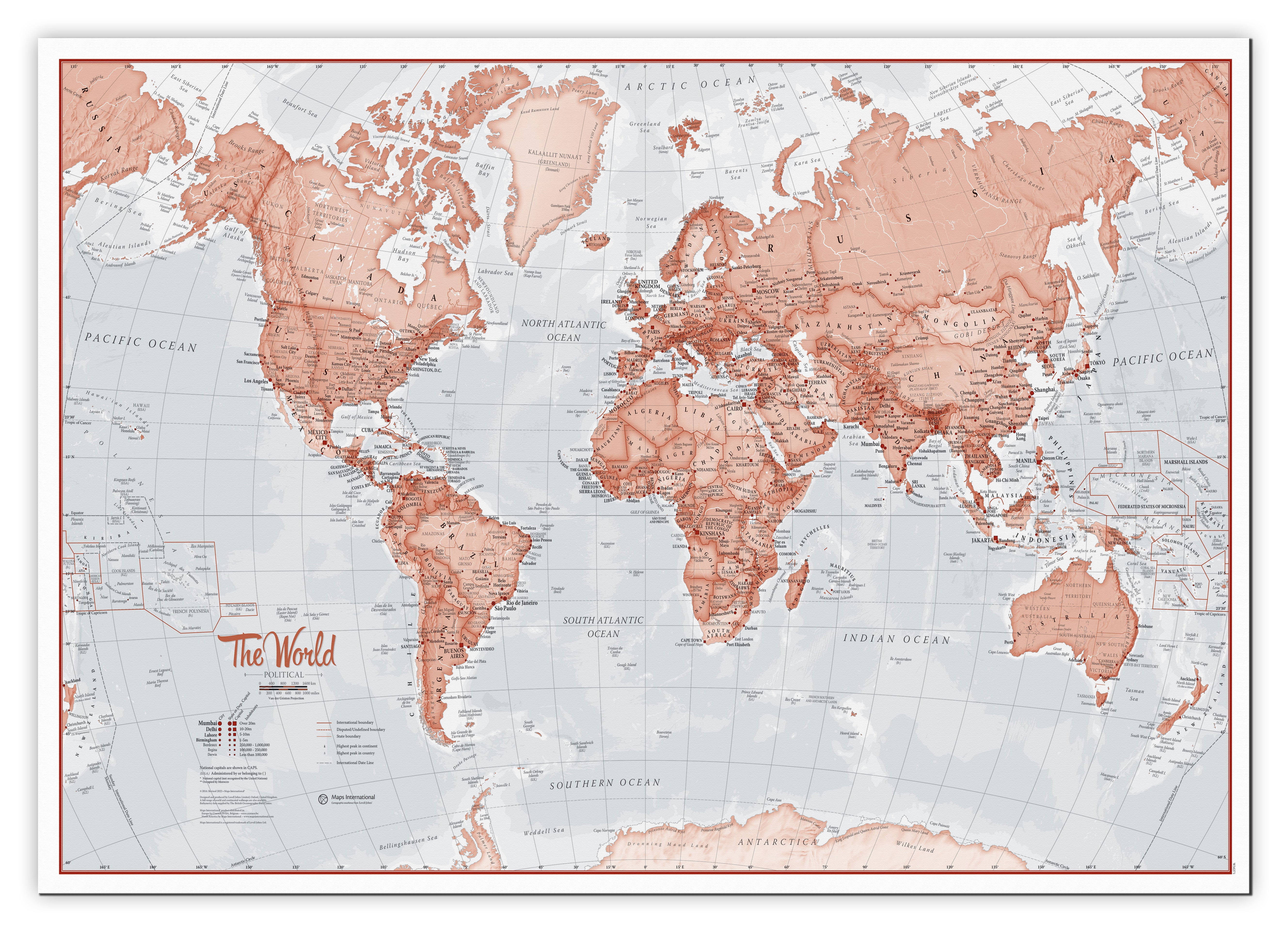 WM00271_S_CANVA - The World Is Art - Wall Map Red