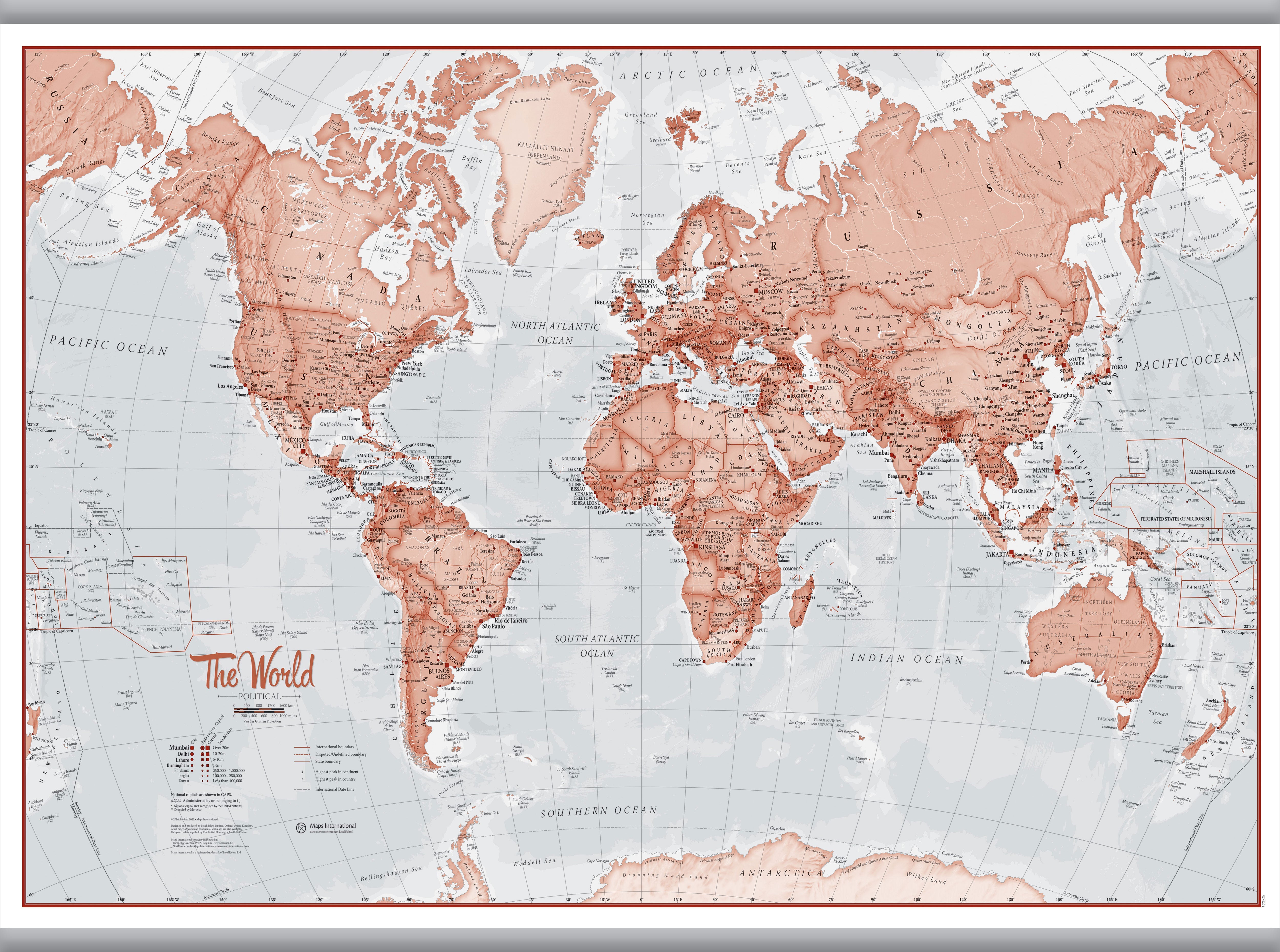 WM00271_S_LAMHB - The World Is Art - Wall Map Red