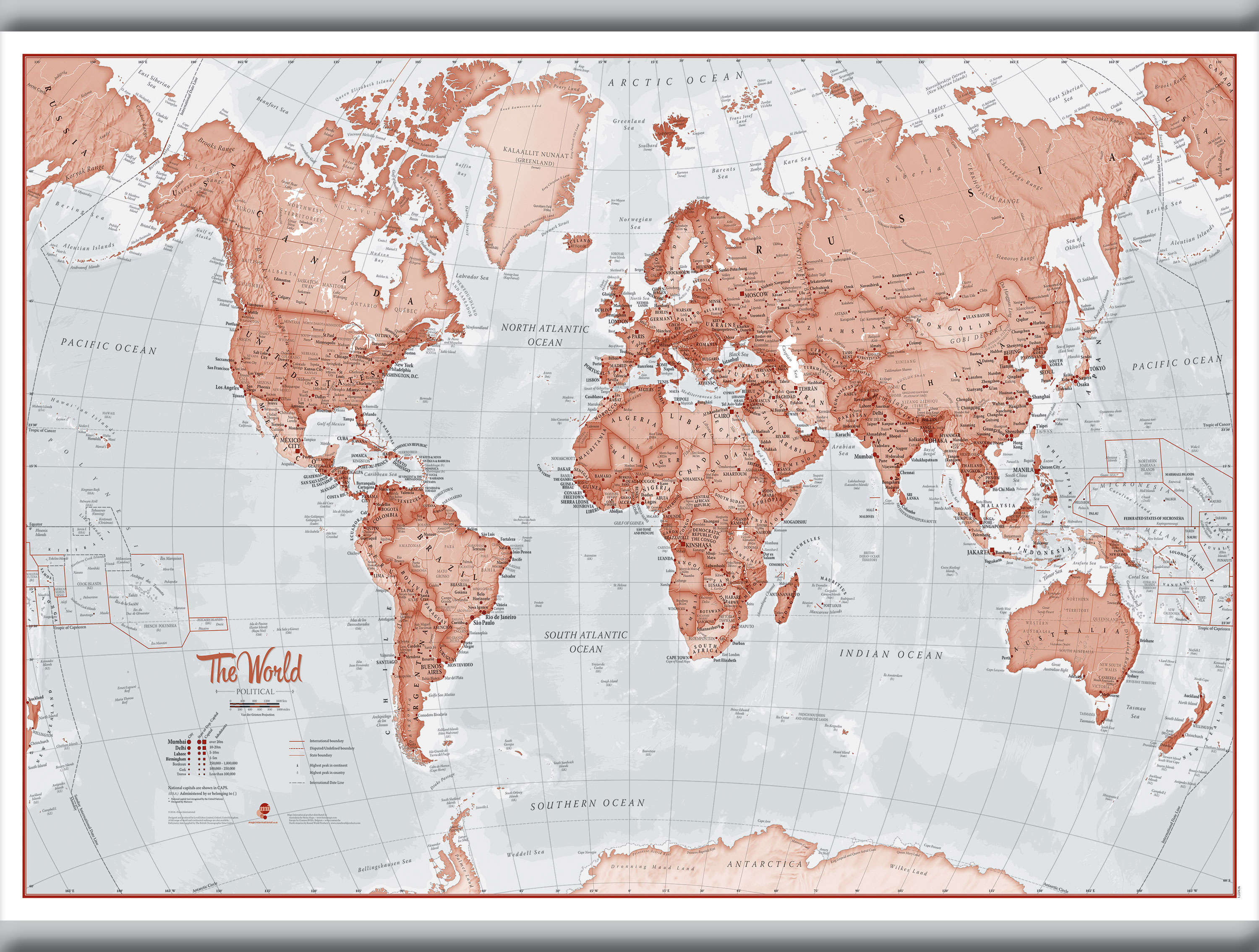 WM00271_M_LAMHB - The World Is Art - Wall Map Red
