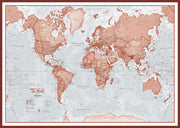 WM00271_L_LBDOK - The World Is Art - Wall Map Red