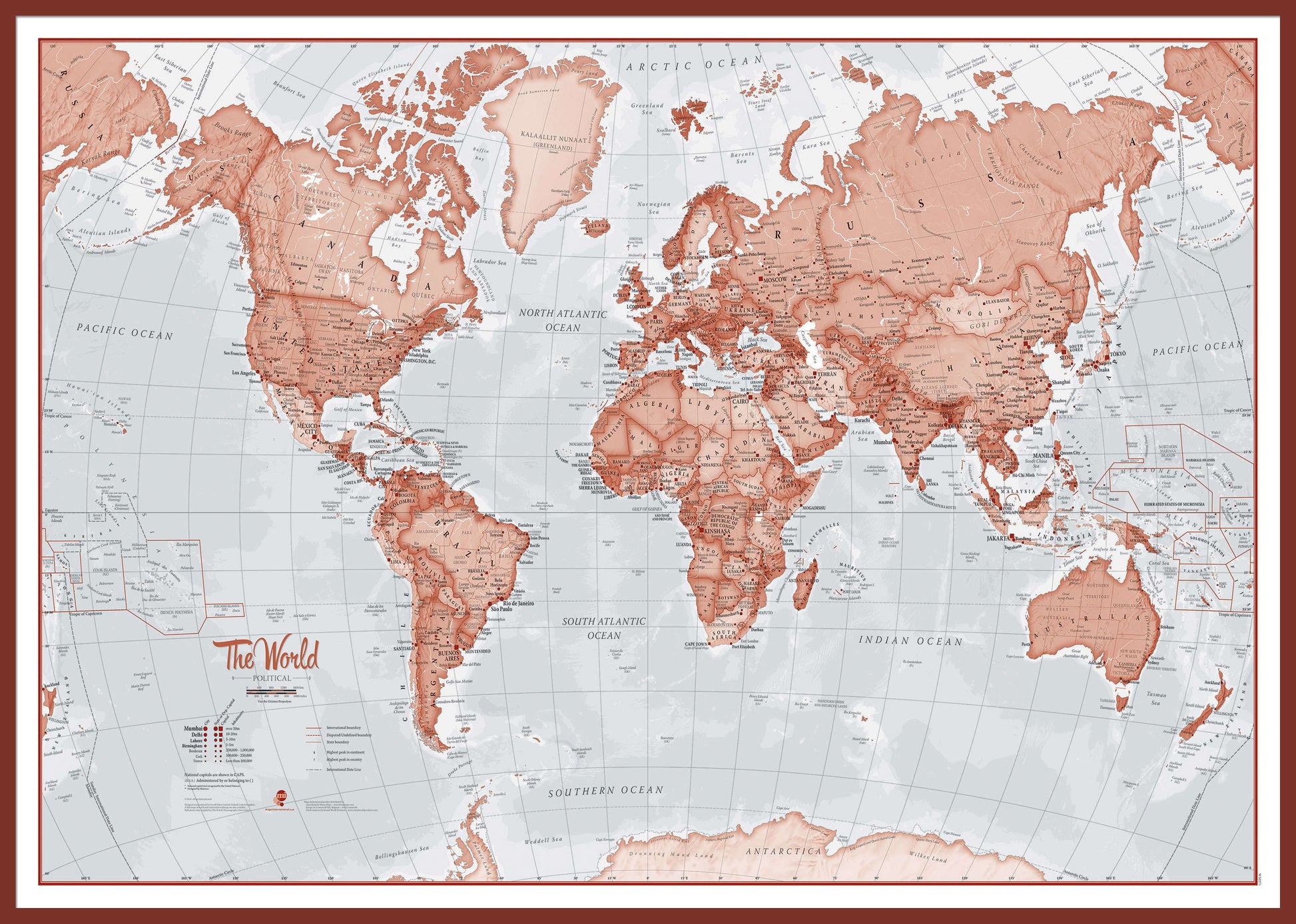 WM00271_L_LBDOK - The World Is Art - Wall Map Red