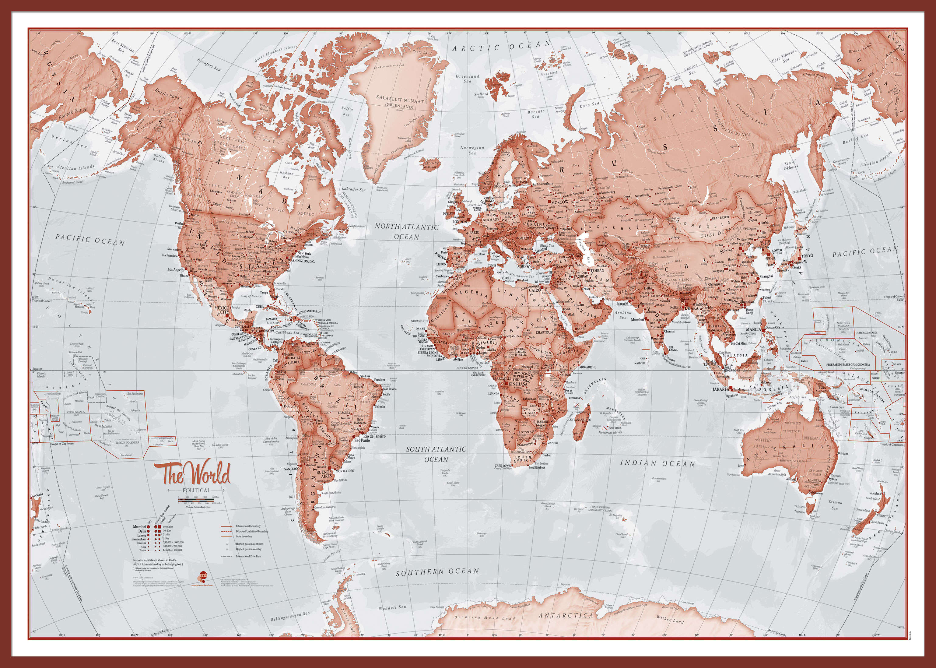 WM00271_L_LBDOK - The World Is Art - Wall Map Red