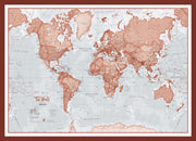 WM00271_S_PINOK - The World Is Art - Wall Map Red
