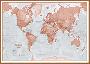 WM00271_L_LBWTE - The World Is Art - Wall Map Red