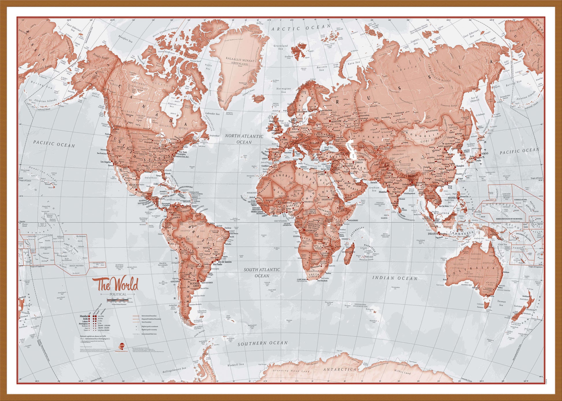 WM00271_L_WDTEA - The World Is Art - Wall Map Red