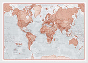 WM00271_M_WDWHI - The World Is Art - Wall Map Red