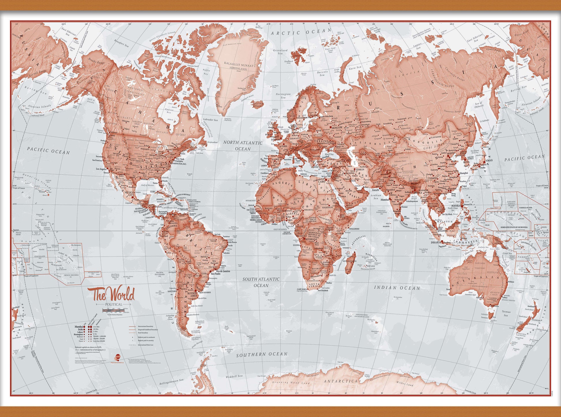 WM00271_H_LWDHB - The World Is Art - Wall Map Red