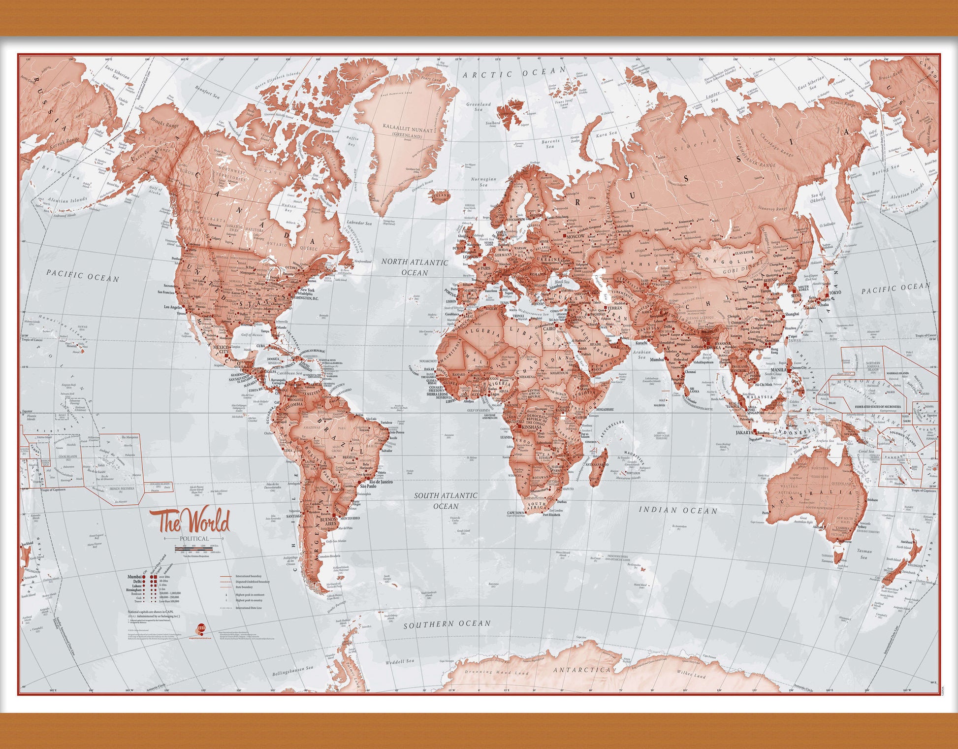 WM00271_M_CWDHB - The World Is Art - Wall Map Red