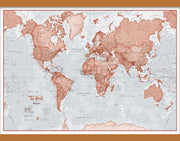 WM00271_S_LWDHB - The World Is Art - Wall Map Red