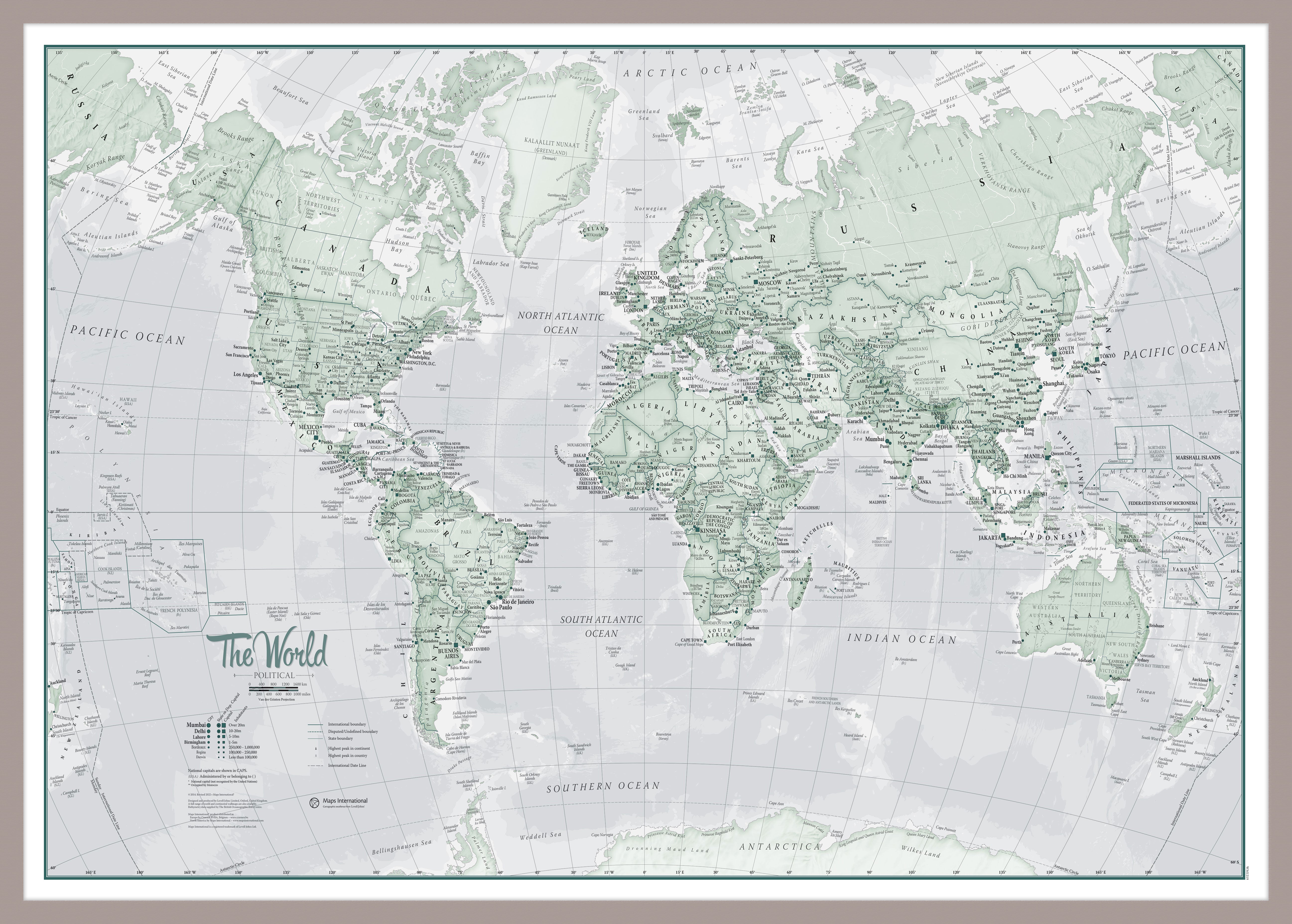 WM01227_M_PINAL - The World Is Art - Wall Map Rustic