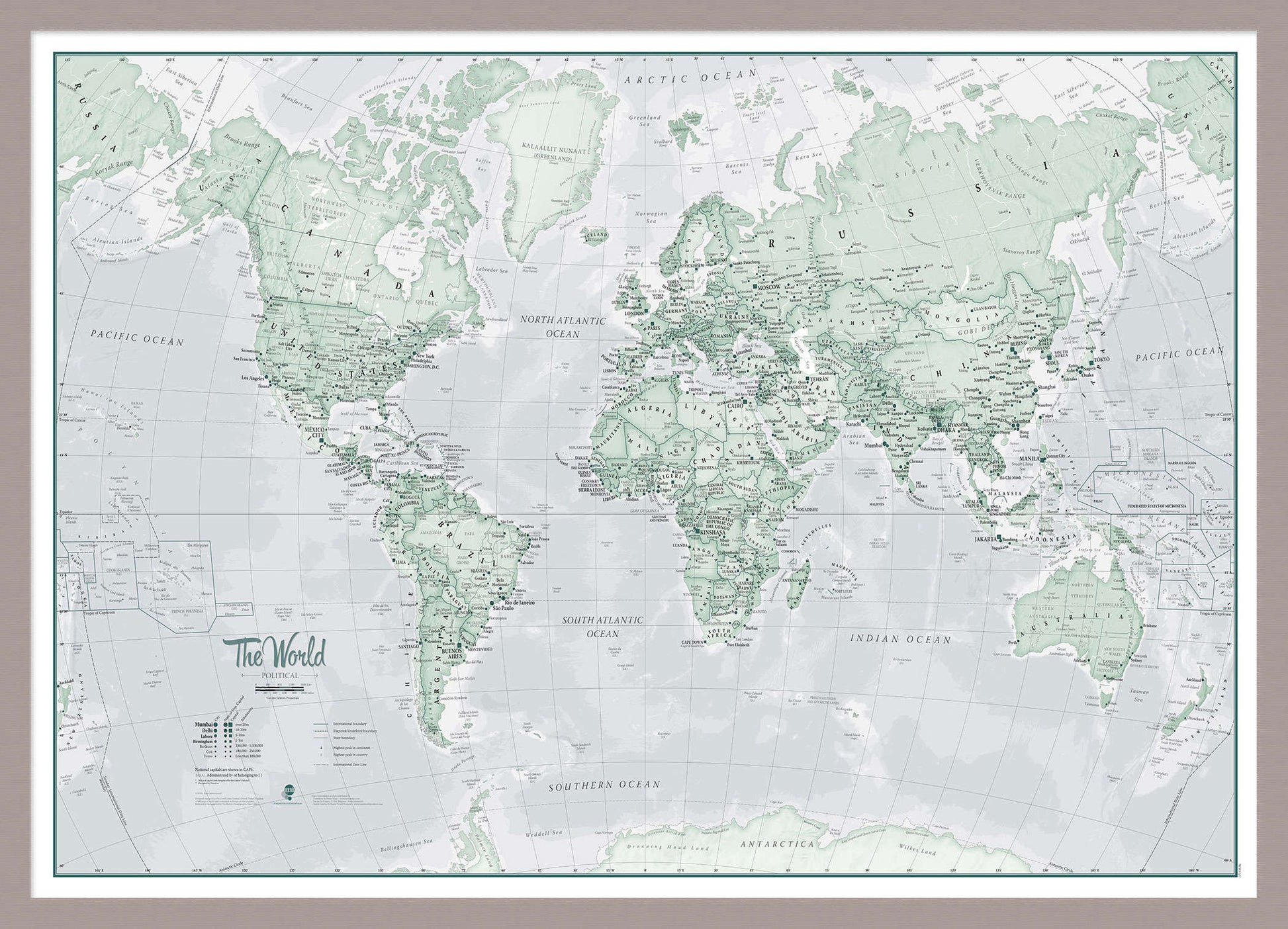 WM01227_M_PINAL - The World Is Art - Wall Map Rustic