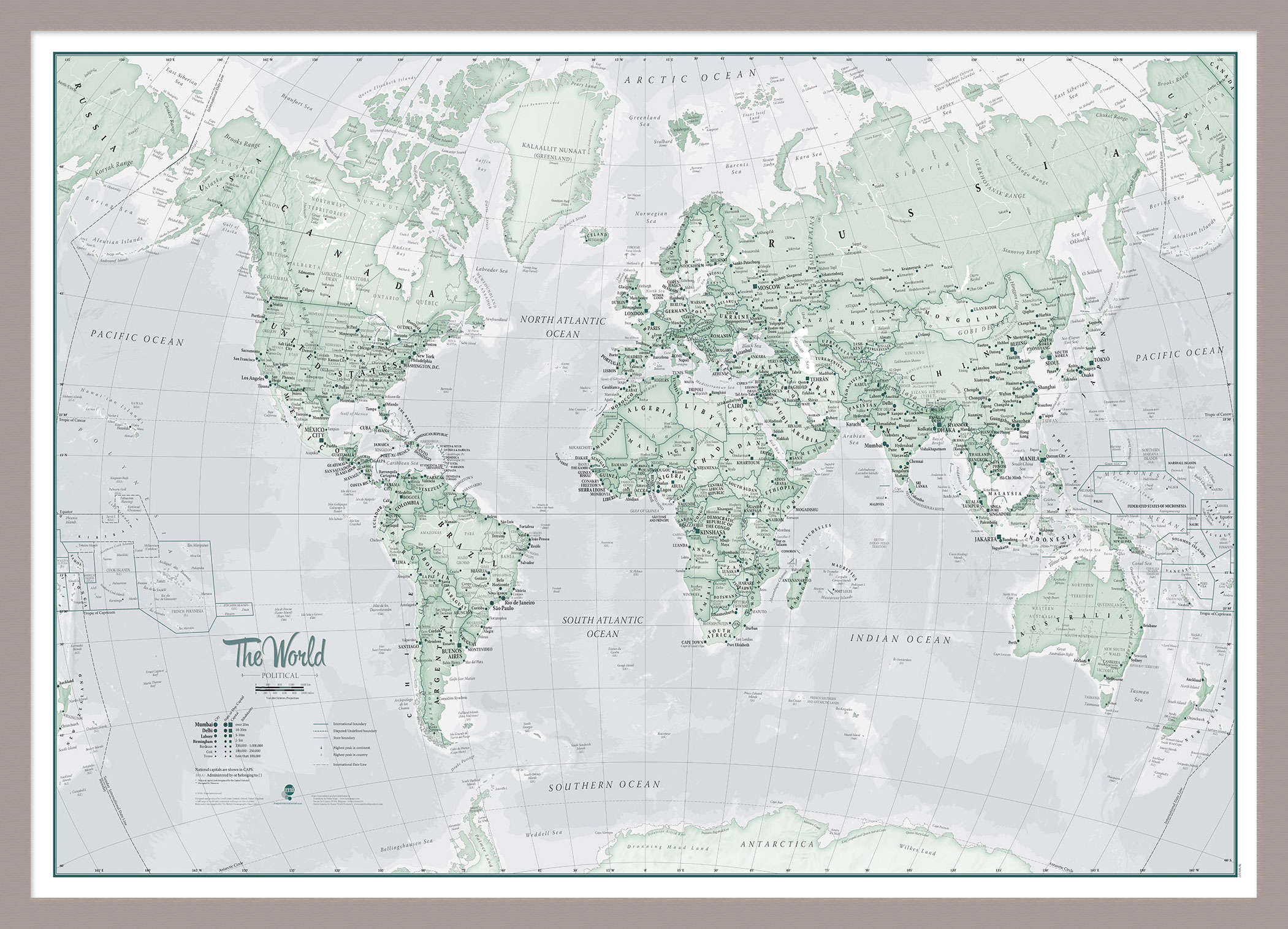 WM01227_M_PINAL - The World Is Art - Wall Map Rustic