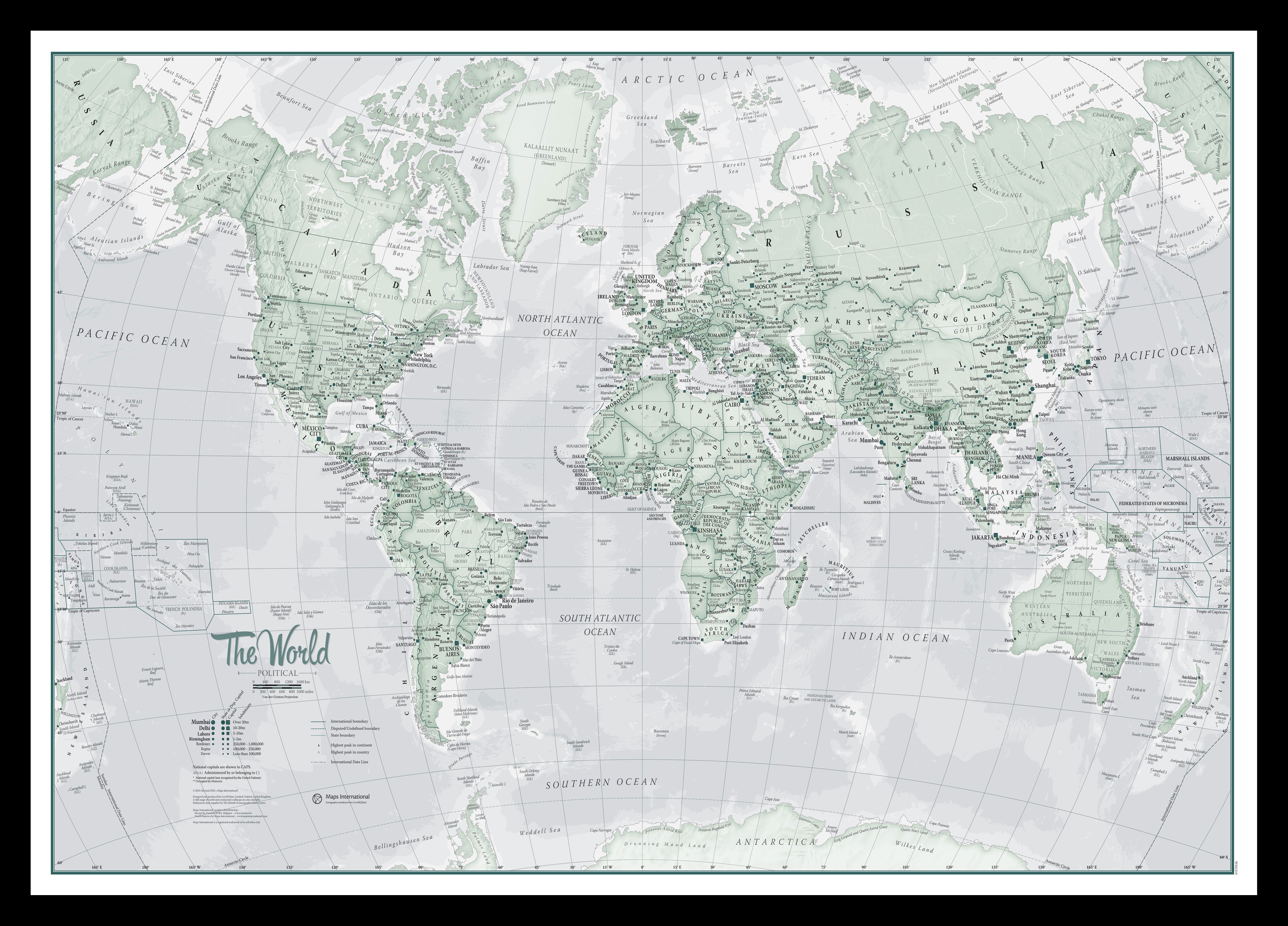 WM01227_S_PINBL - The World Is Art - Wall Map Rustic