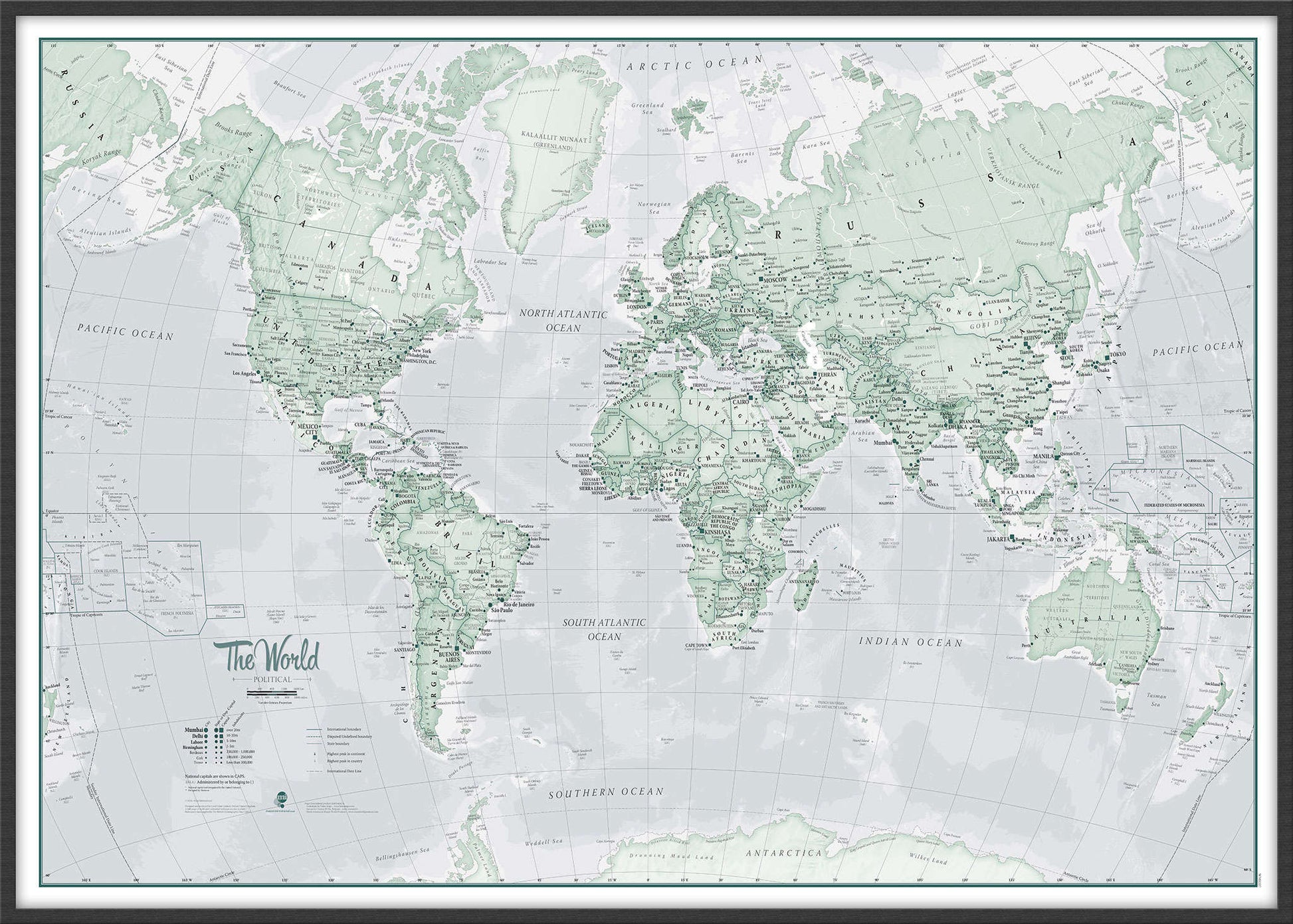 WM01227_L_WDBLA - The World Is Art - Wall Map Rustic