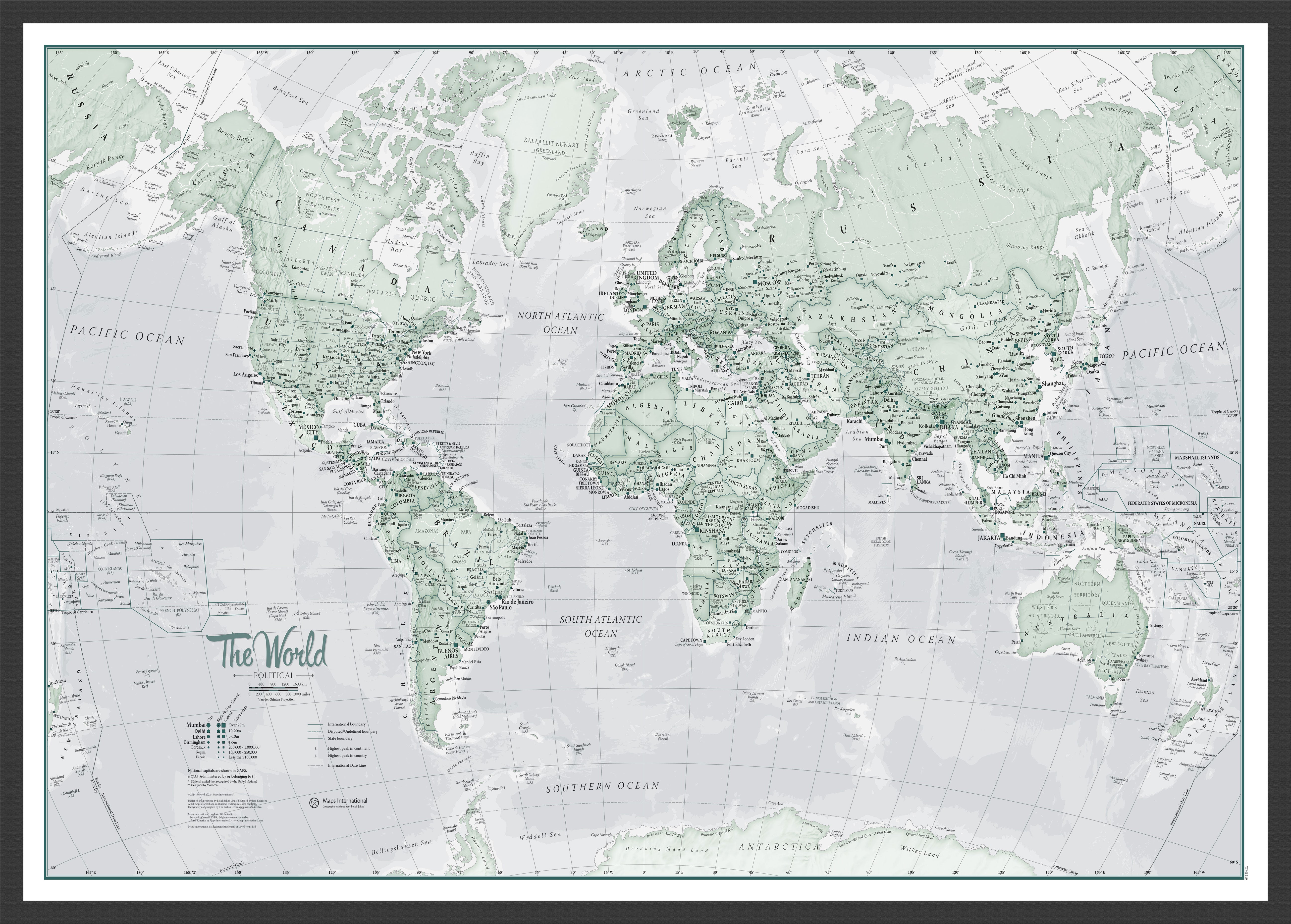 WM01227_M_WDBLA - The World Is Art - Wall Map Rustic