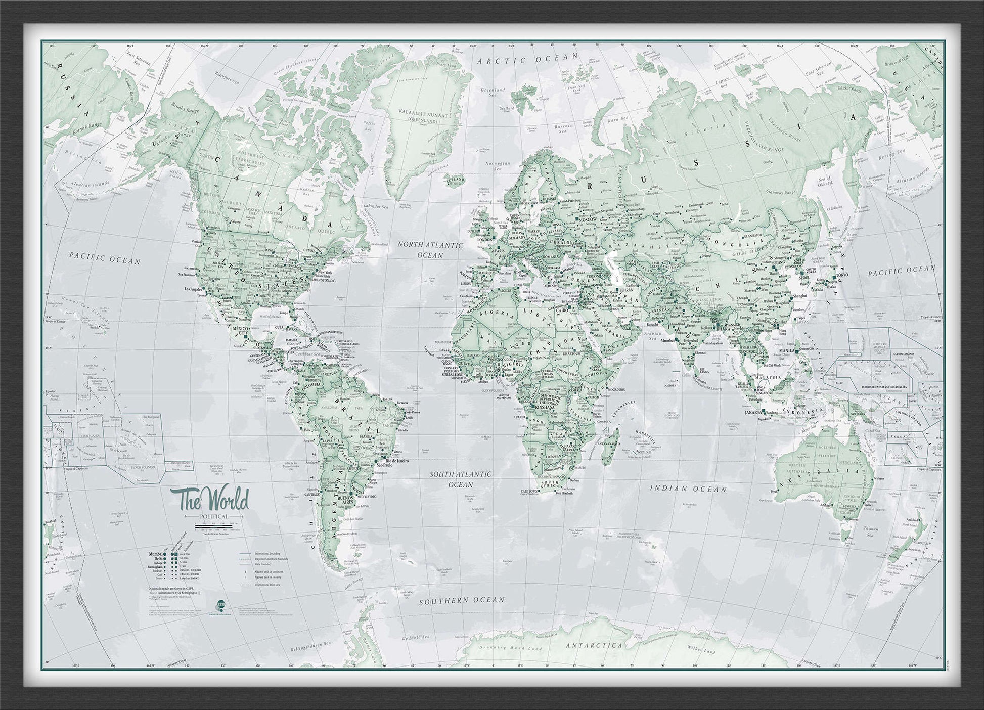 WM01227_S_BWBLA - The World Is Art - Wall Map Rustic