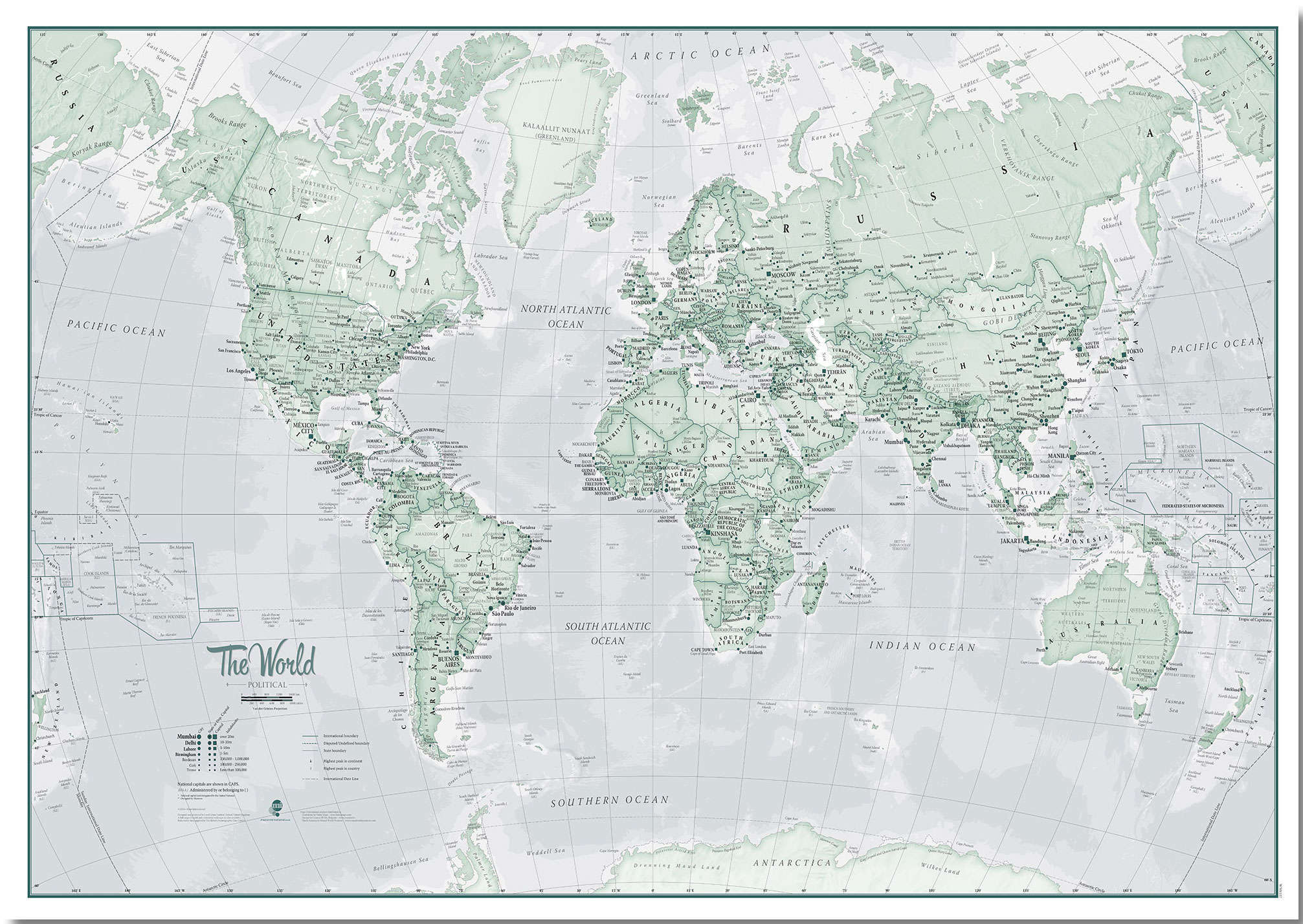 WM01227_S_PNBRD - The World Is Art - Wall Map Rustic