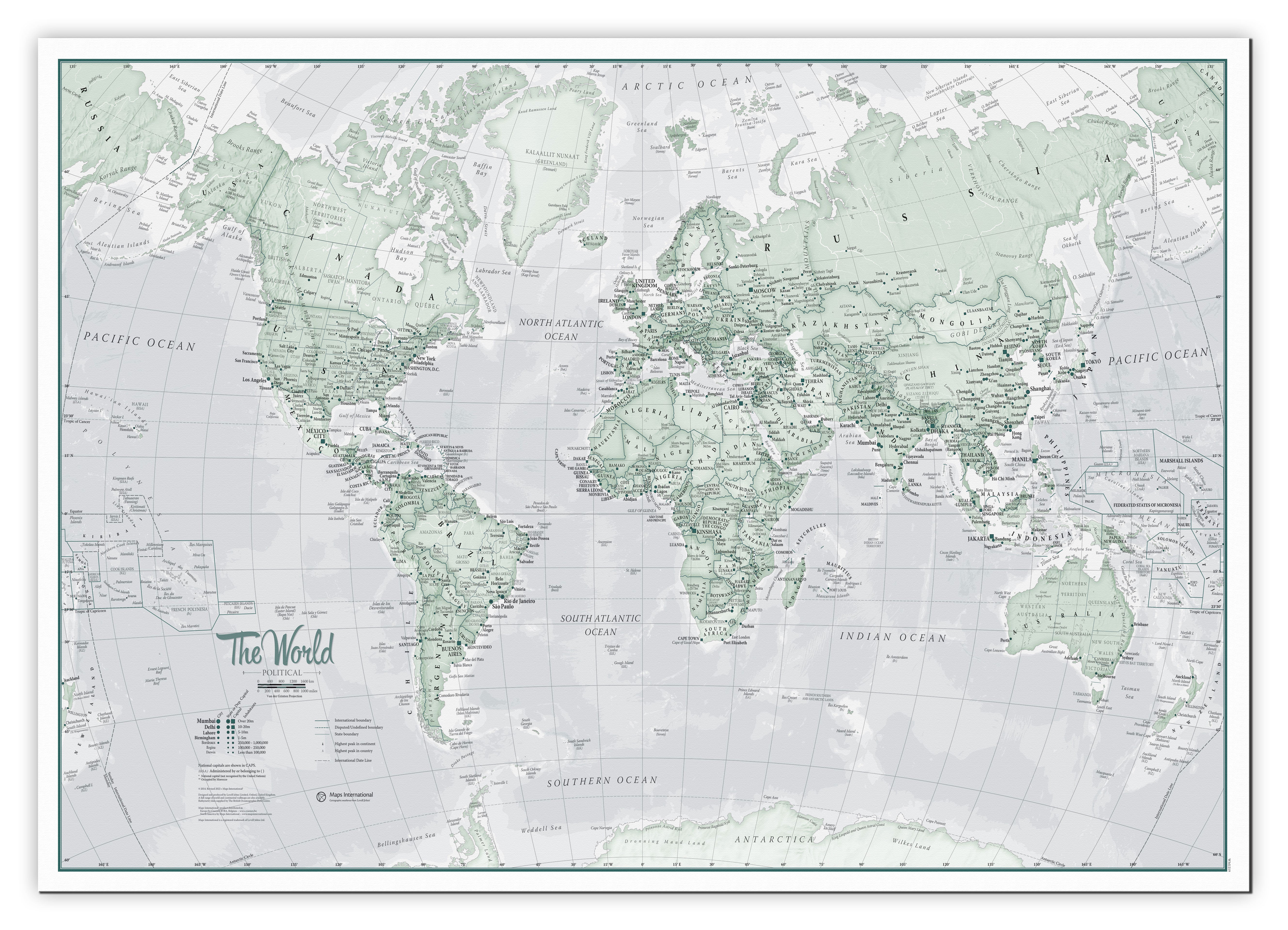 WM01227_M_CANVA - The World Is Art - Wall Map Rustic