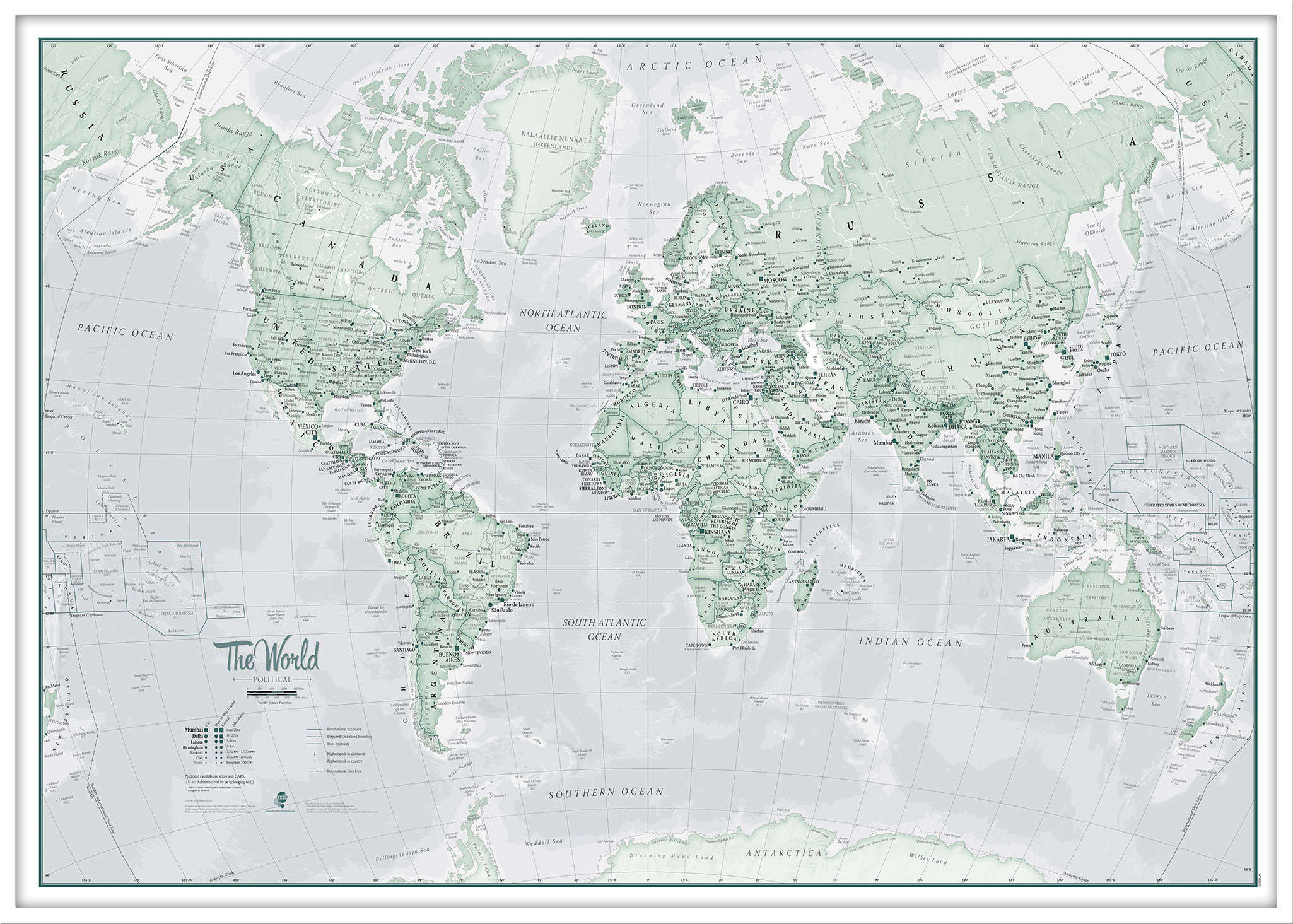 WM01227_L_WDWHI - The World Is Art - Wall Map Rustic