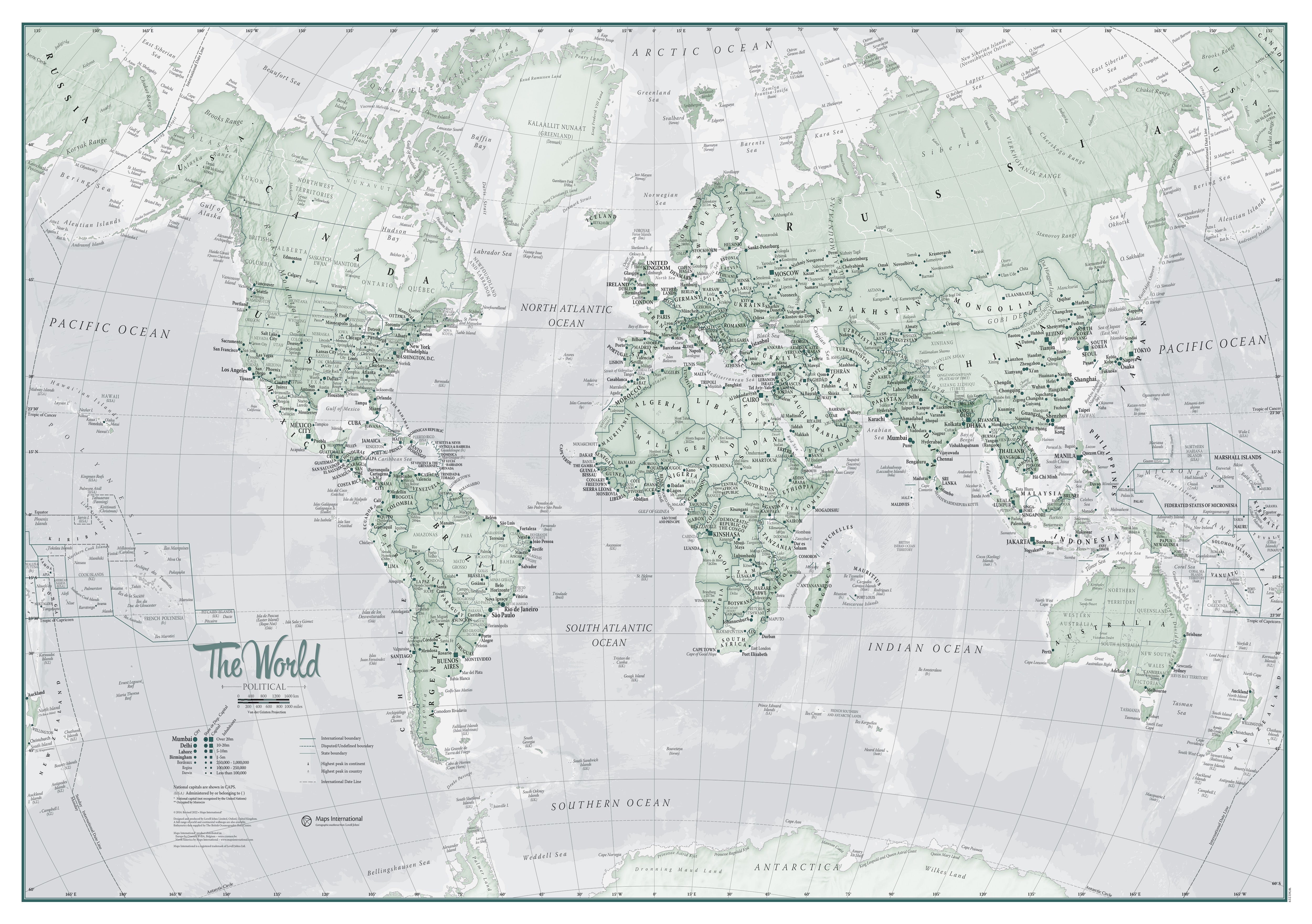 WM01227_H_LAMIN - The World Is Art - Wall Map Rustic
