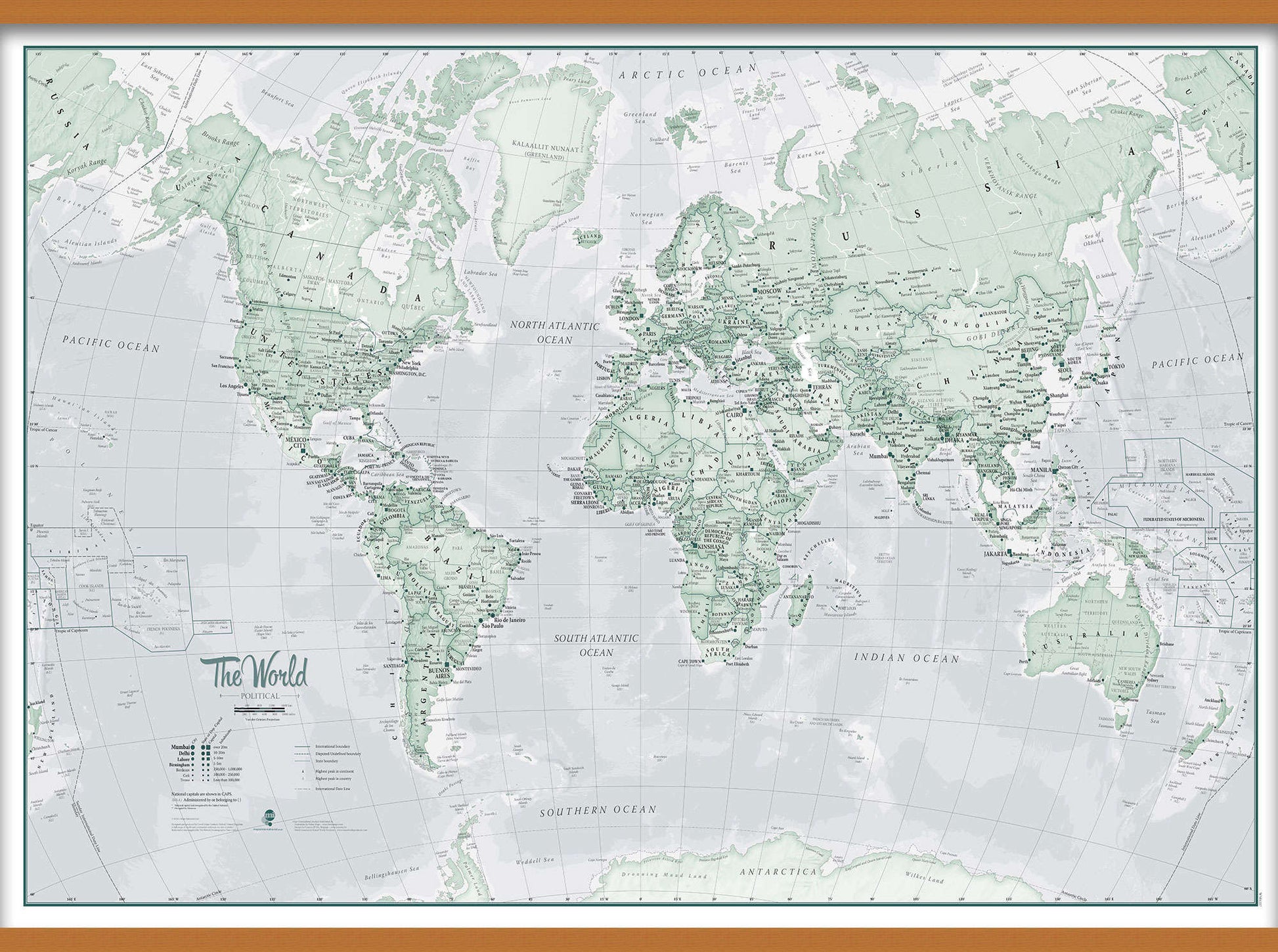 WM01227_L_LWDHB - The World Is Art - Wall Map Rustic