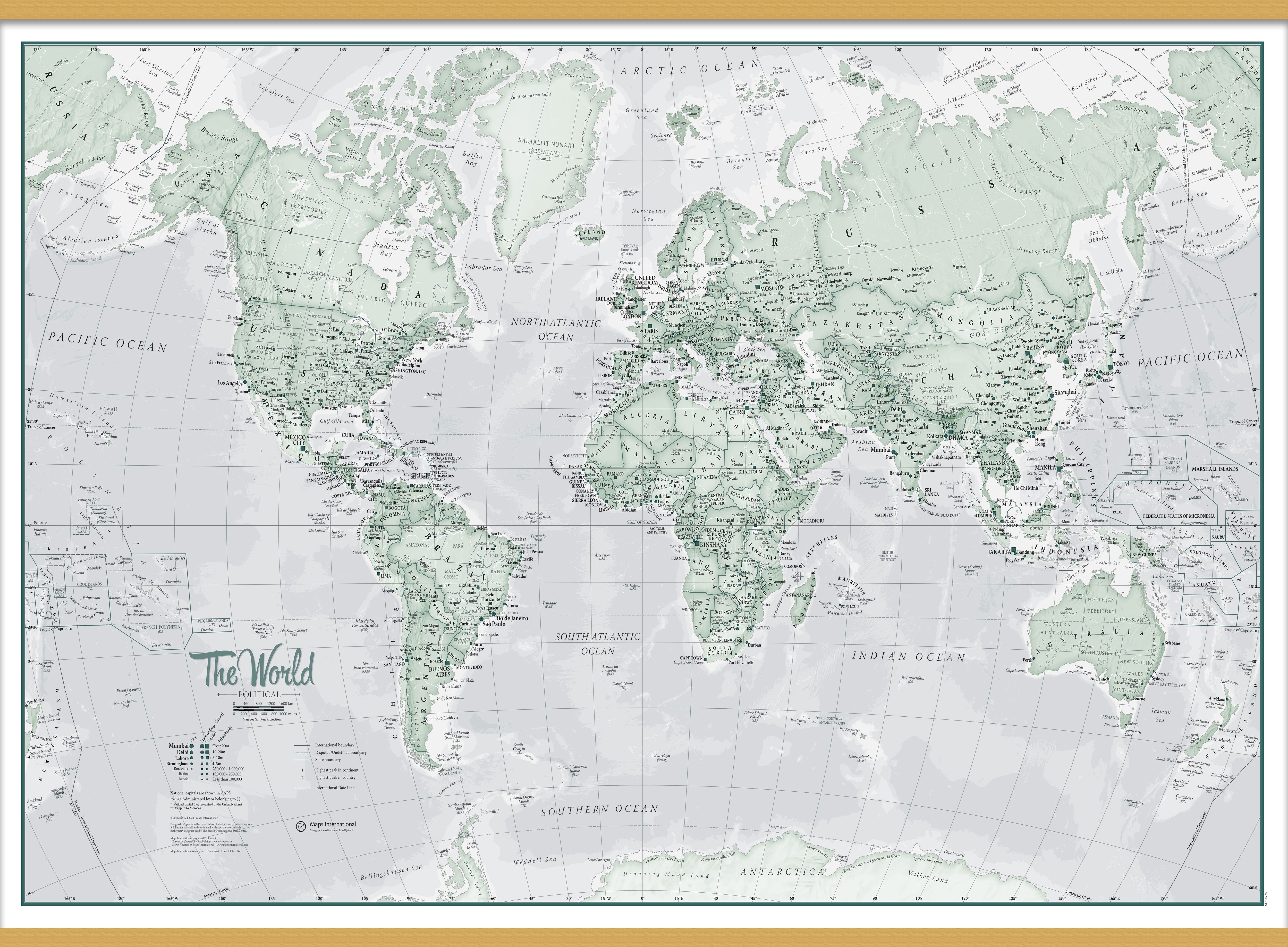 WM01227_S_LWDHB - The World Is Art - Wall Map Rustic