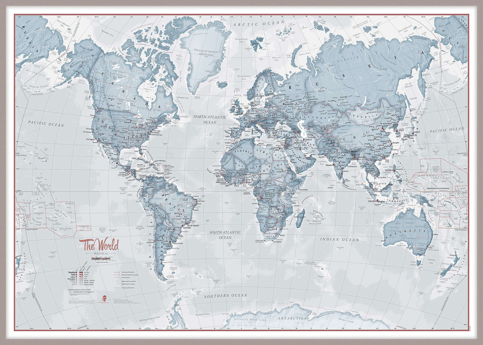 WM01225_L_LBDAL - The World Is Art - Wall Map Teal