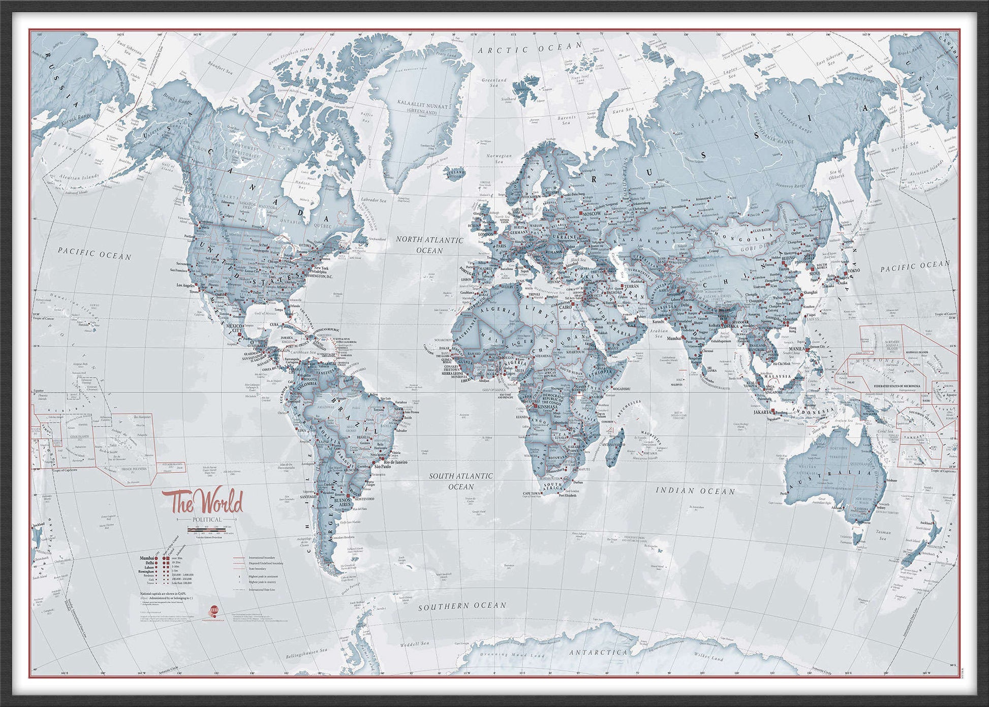 WM01225_L_LBWBL - The World Is Art - Wall Map Teal