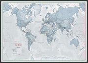 WM01225_L_WDBLA - The World Is Art - Wall Map Teal