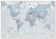 WM01225_S_PNBRD - The World Is Art - Wall Map Teal