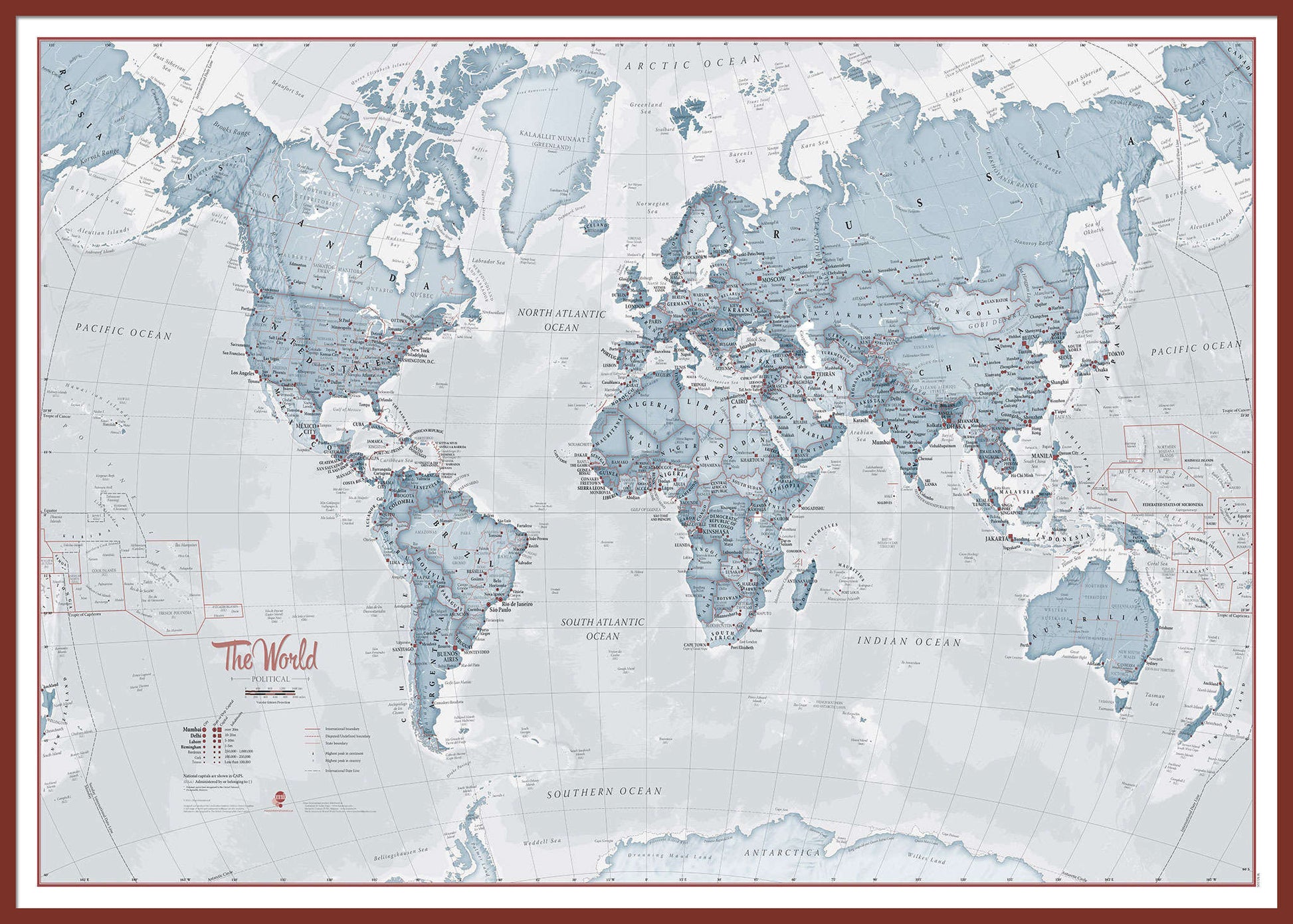 WM01225_L_LBDOK - The World Is Art - Wall Map Teal