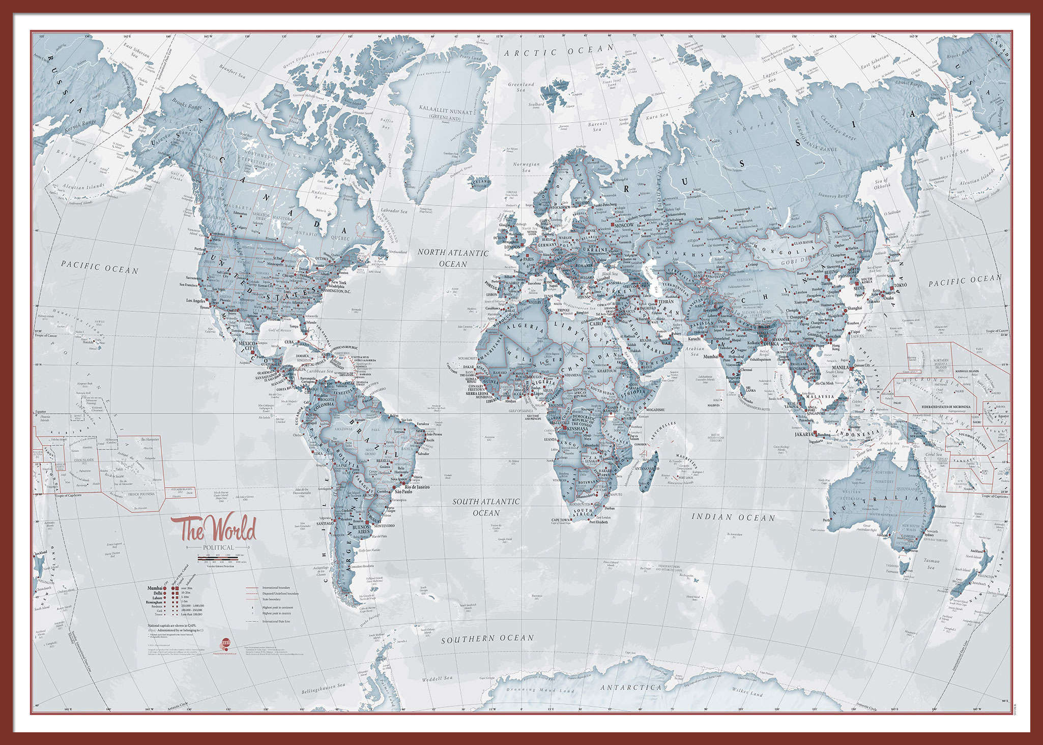 WM01225_L_LBDOK - The World Is Art - Wall Map Teal