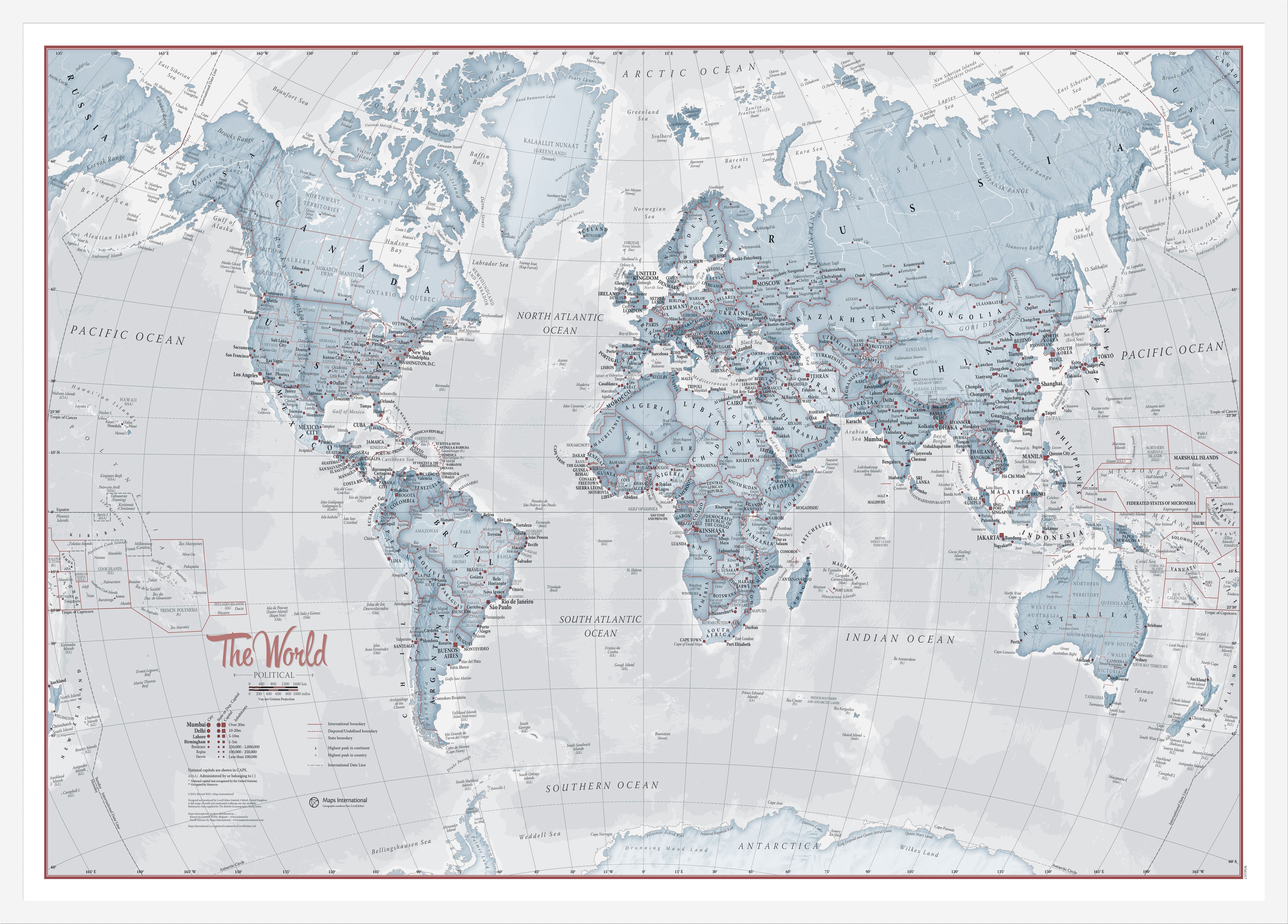 WM01225_L_WDWHI - The World Is Art - Wall Map Teal