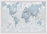 WM01225_S_BWWHI - The World Is Art - Wall Map Teal