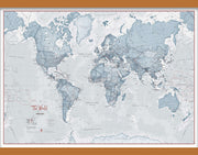 WM01225_M_CWDHB - The World Is Art - Wall Map Teal