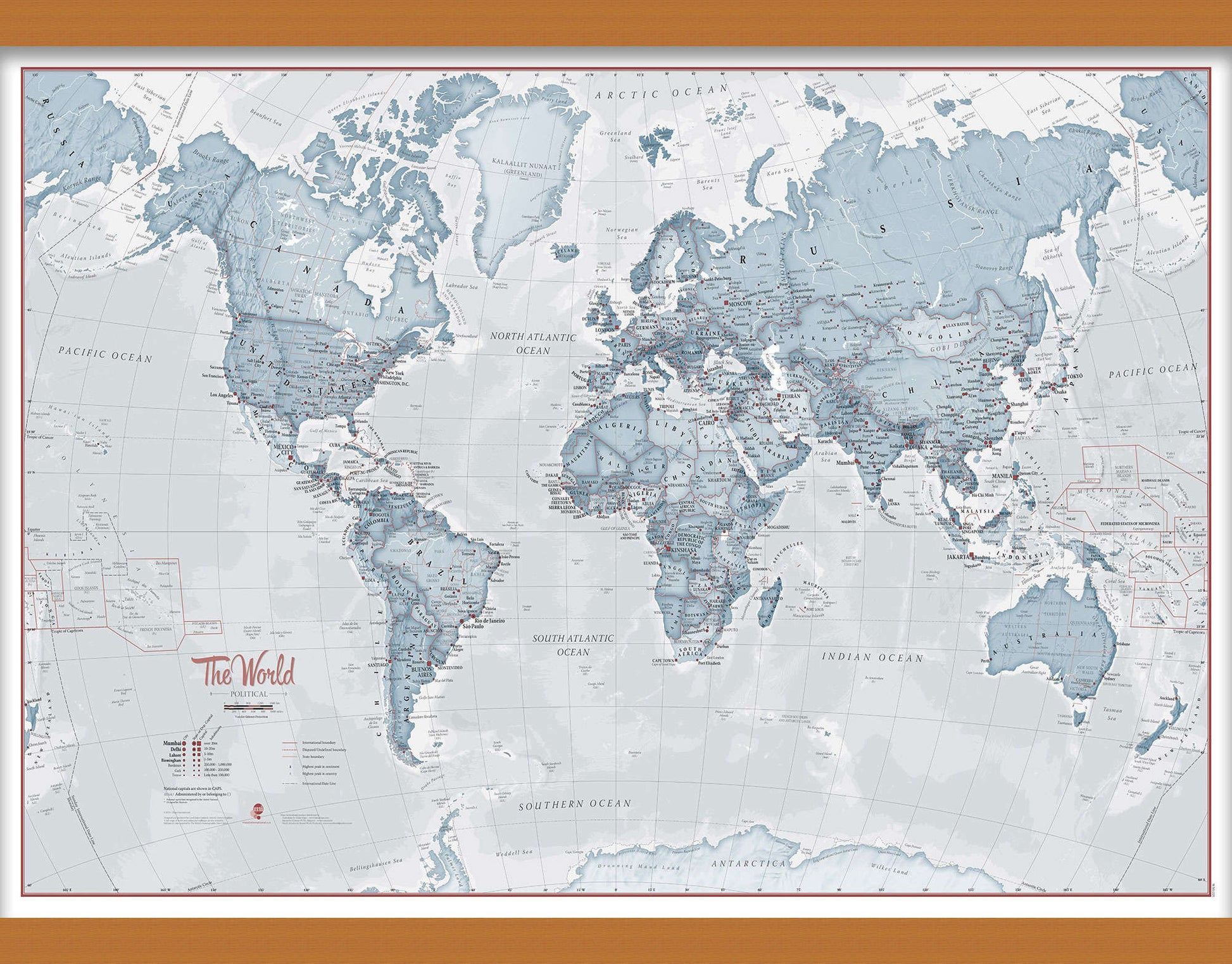 WM01225_M_CWDHB - The World Is Art - Wall Map Teal