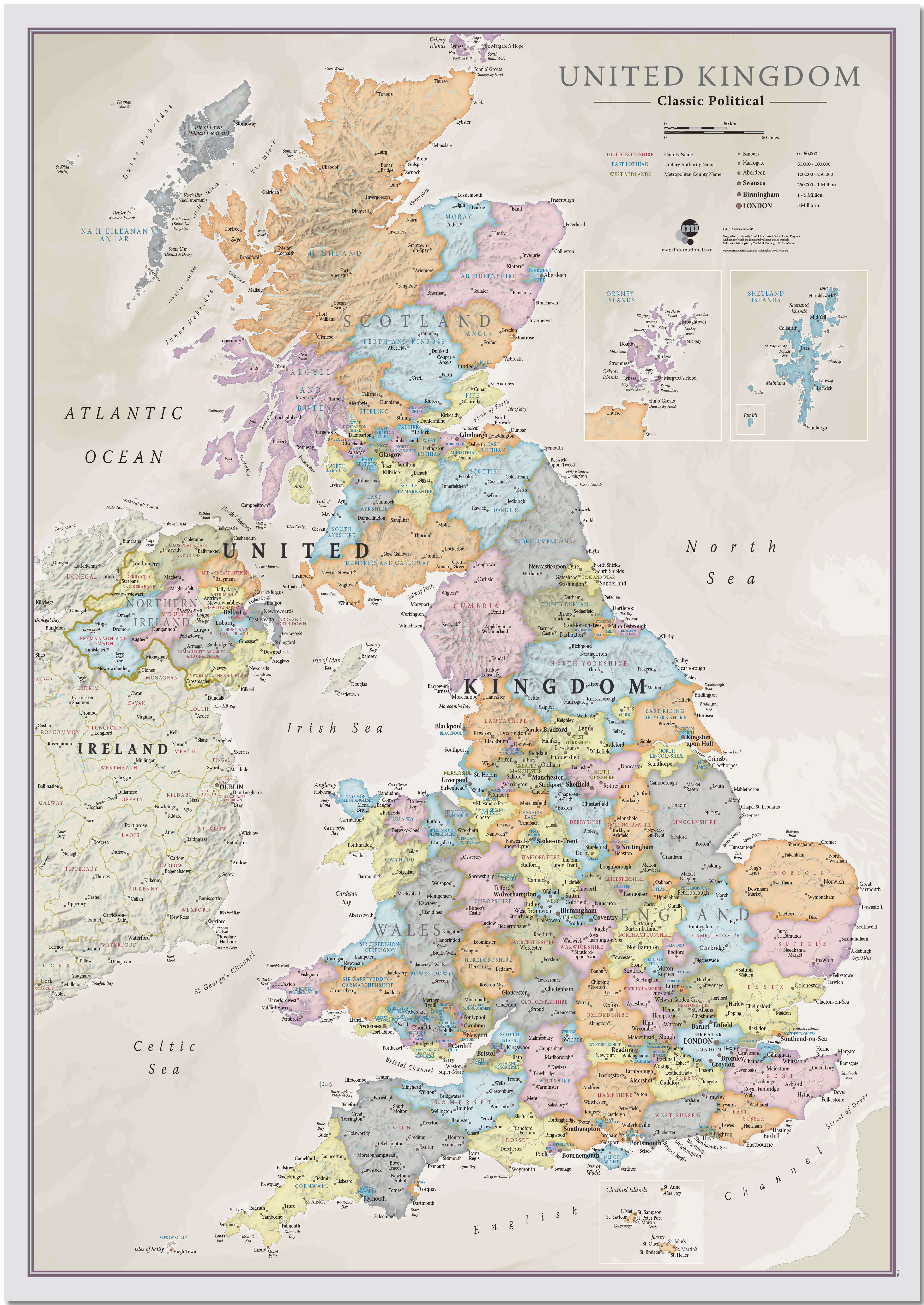 UK01636_L_LMBRD - UK Classic Wall Map